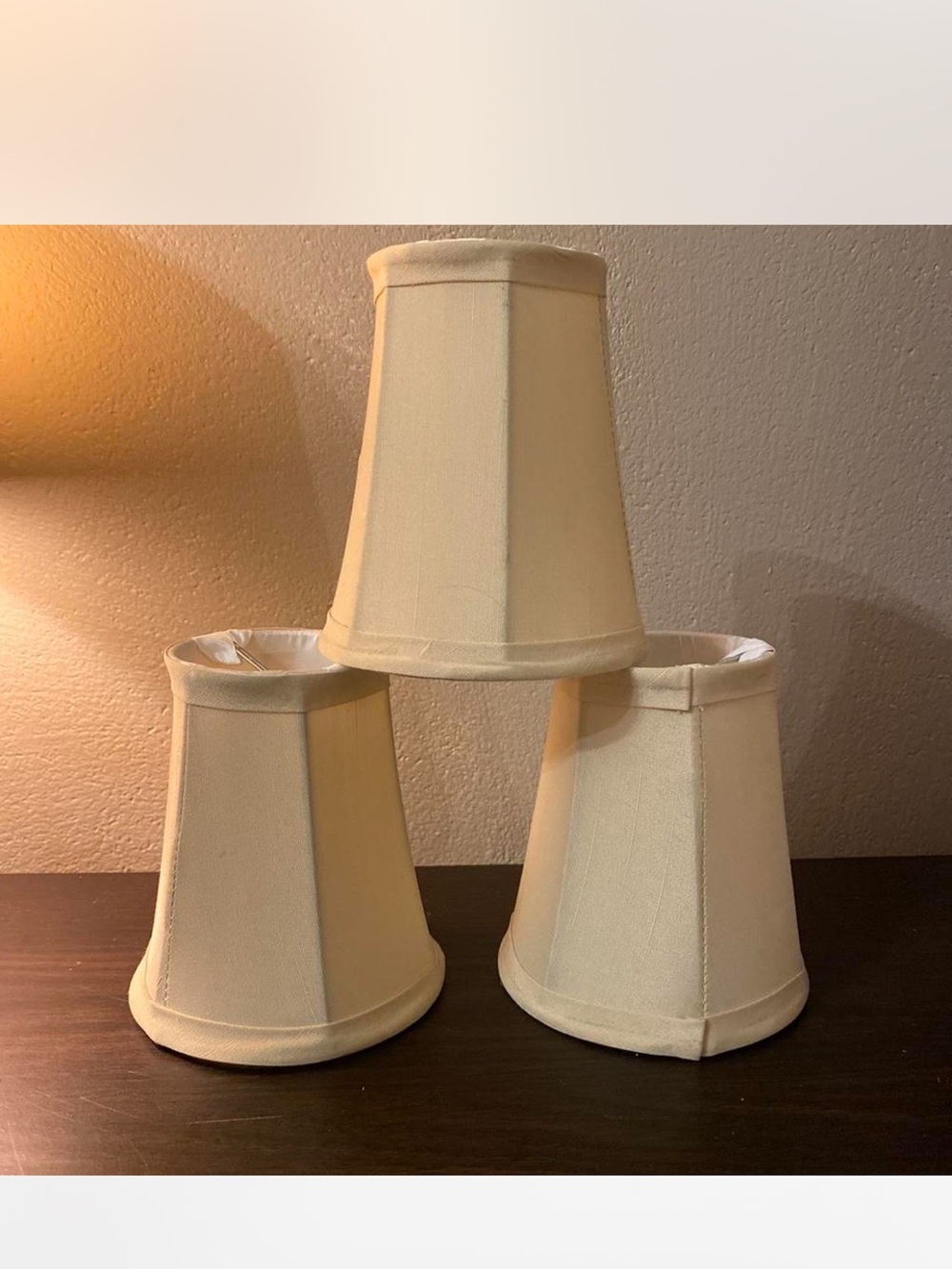 Cream Mini Lamp Shades - Set of 3